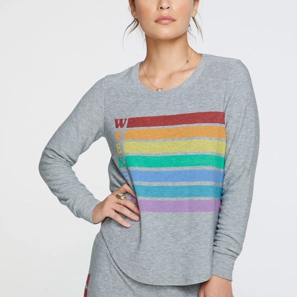 Chaser Rainbow Weekend cozy knit pullover shirt - Picture 3 of 8